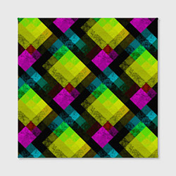 Холст квадратный Абстрактный разноцветный узор, цвет: 3D-принт — фото 2