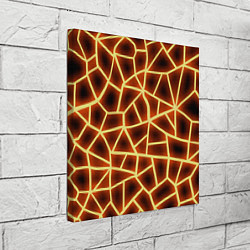Холст квадратный Огненная геометрия, цвет: 3D-принт — фото 2
