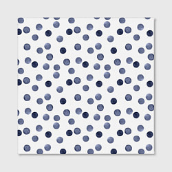 Холст квадратный Акварельный синий горох, цвет: 3D-принт — фото 2