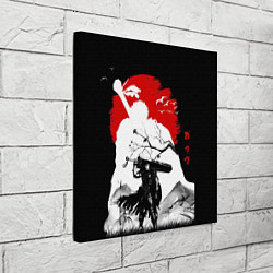 Холст квадратный Берсерк силуэт Гатса, цвет: 3D-принт — фото 2