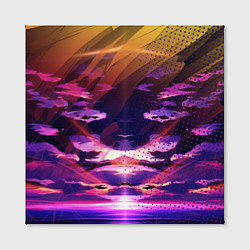 Холст квадратный Закат Облака, цвет: 3D-принт — фото 2