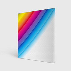 Холст квадратный РАДУЖНЫЕ ПОЛОСЫ RAINBOW Z, цвет: 3D-принт