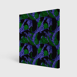 Холст квадратный Абстрактный темный в горох, цвет: 3D-принт
