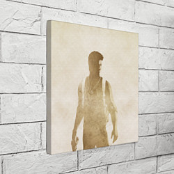 Холст квадратный Силуэт Нейта Дрейка Uncharted, цвет: 3D-принт — фото 2