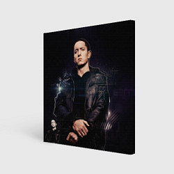 Холст квадратный Eminem Black цвета 3D-принт — фото 1