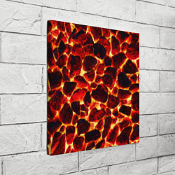 Холст квадратный КАМНИ В МАГМЕ ROCKS IN MAGMA, цвет: 3D-принт — фото 2