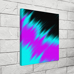 Холст квадратный НЕОНОВЫЕ ПОЛОСЫ И НИЧЕГО ЛИШНЕГО NEON STRIPES, цвет: 3D-принт — фото 2