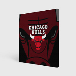 Холст квадратный CHICAGO BULLS ЧИКАГО БУЛЛС НА ФОНЕ, цвет: 3D-принт