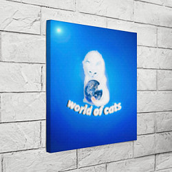 Холст квадратный World of Cats, цвет: 3D-принт — фото 2