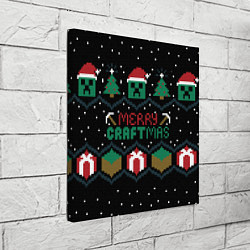 Холст квадратный MINECRAFT CHRISTMAS, цвет: 3D-принт — фото 2