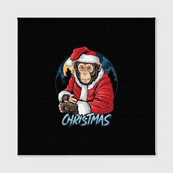 Холст квадратный CHRISTMAS обезьяна, цвет: 3D-принт — фото 2