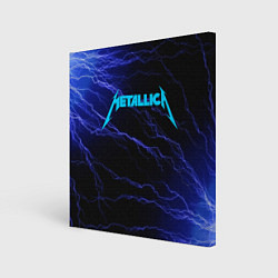 Картина квадратная METALLICA BLUE FLASH МЕТАЛЛИКА СИНИЕ МОЛНИИ