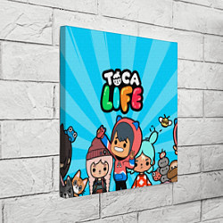 Холст квадратный Toca Life: Friends, цвет: 3D-принт — фото 2
