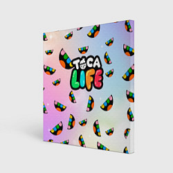 Холст квадратный Toca Life: Smile Logo, цвет: 3D-принт