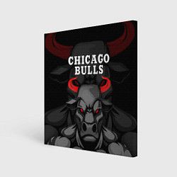 Холст квадратный CHICAGO BULLS ЯРОСТНЫЙ БЫК, цвет: 3D-принт