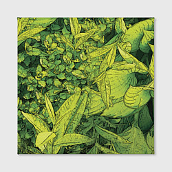 Холст квадратный Растительная жизнь - Хоста, цвет: 3D-принт — фото 2