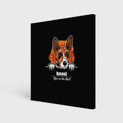 Холст квадратный Басенджи Basenji, цвет: 3D-принт