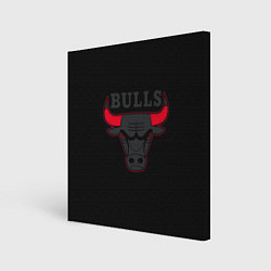 Холст квадратный CHICAGO BULLS ЧИКАГО БУЛЛС ЯРОСТЬ БЫКА, цвет: 3D-принт