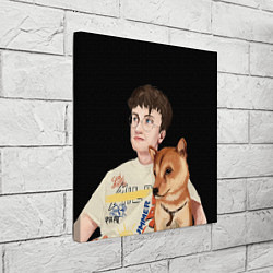 Холст квадратный Бульвар Депо с пёсиком, цвет: 3D-принт — фото 2