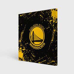 Холст квадратный GOLDEN STATE WARRIORS? , БРЫЗГИ КРАСОК, цвет: 3D-принт