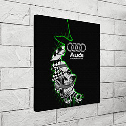 Холст квадратный Audi quattro череп, цвет: 3D-принт — фото 2