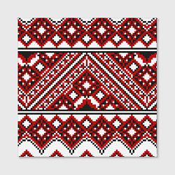 Холст квадратный Русский узор, геометрическая вышивка, цвет: 3D-принт — фото 2