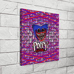 Холст квадратный Huggy Wuggy: Poppy Pattern, цвет: 3D-принт — фото 2