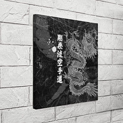 Холст квадратный Токийский Дракон Иероглифы Dragon Japan, цвет: 3D-принт — фото 2
