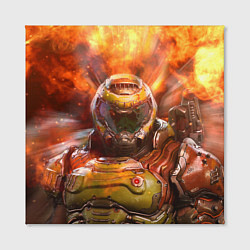Холст квадратный DoomGuy in Fire Doom, цвет: 3D-принт — фото 2