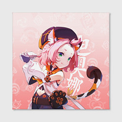 Холст квадратный Диона - Геншин Импакт, цвет: 3D-принт — фото 2