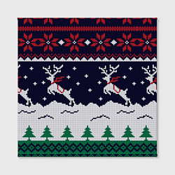 Холст квадратный СВИТЕР С ОЛЕНЯМИ DEER SWEATER, цвет: 3D-принт — фото 2