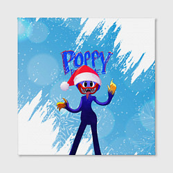 Холст квадратный Новогодний Poppy Playtime, цвет: 3D-принт — фото 2