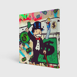 Холст квадратный Alec Monopoly ART, цвет: 3D-принт