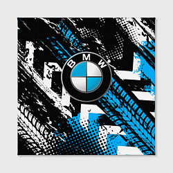Холст квадратный Следы от шин BMW, цвет: 3D-принт — фото 2