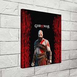 Холст квадратный God of War красные разводы, цвет: 3D-принт — фото 2