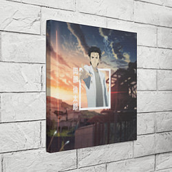 Холст квадратный Врата Штейна Steins Gate, Rintaro Okabe Ринтаро Ок, цвет: 3D-принт — фото 2