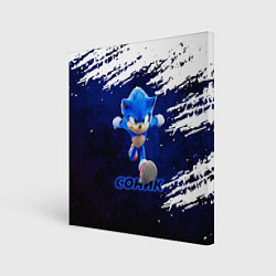 Холст квадратный Sonic со скоростью звука, цвет: 3D-принт