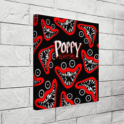 Холст квадратный Poppy Playtime Huggy Wuggy Smile, цвет: 3D-принт — фото 2