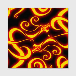 Холст квадратный ОГНЕННОЕ ТАТУ ДРАКЕНА DRAKEN FIRE TATTOO, цвет: 3D-принт — фото 2