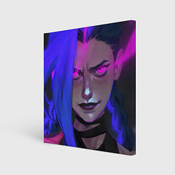 Холст квадратный League Of Legends Arcane ДЖИНКС Jinx Powder, цвет: 3D-принт