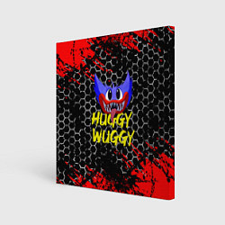 Холст квадратный Huggy Wuggy соты, цвет: 3D-принт