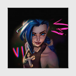 Холст квадратный Jinx - Джинкс Паудер, цвет: 3D-принт — фото 2