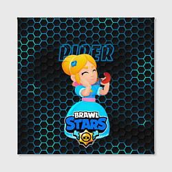 Холст квадратный Пайпер BRAWL STARS соты, цвет: 3D-принт — фото 2