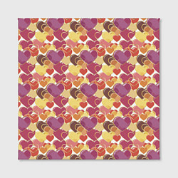 Холст квадратный Красивые Сердечки LOVE, цвет: 3D-принт — фото 2