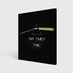 Холст квадратный PINK FLOYD TIME ПИНК ФЛОЙД ЛОГОТИП, цвет: 3D-принт