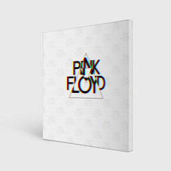 Холст квадратный PINK FLOYD LOGO ПИНК ФЛОЙД ГЛИТЧ, цвет: 3D-принт