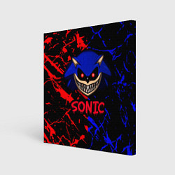 Холст квадратный SONIC EXE DARK SONIC, цвет: 3D-принт