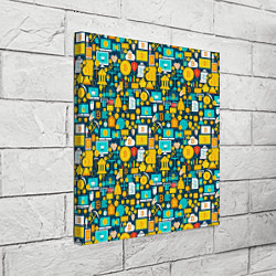 Холст квадратный Трейдер Криптовалют, цвет: 3D-принт — фото 2