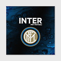 Холст квадратный INTER Pro Football Разводы, цвет: 3D-принт — фото 2