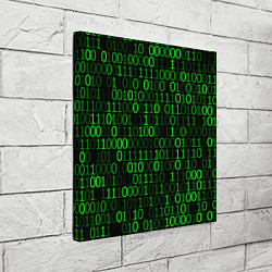 Холст квадратный Бинарный Код Binary Code, цвет: 3D-принт — фото 2